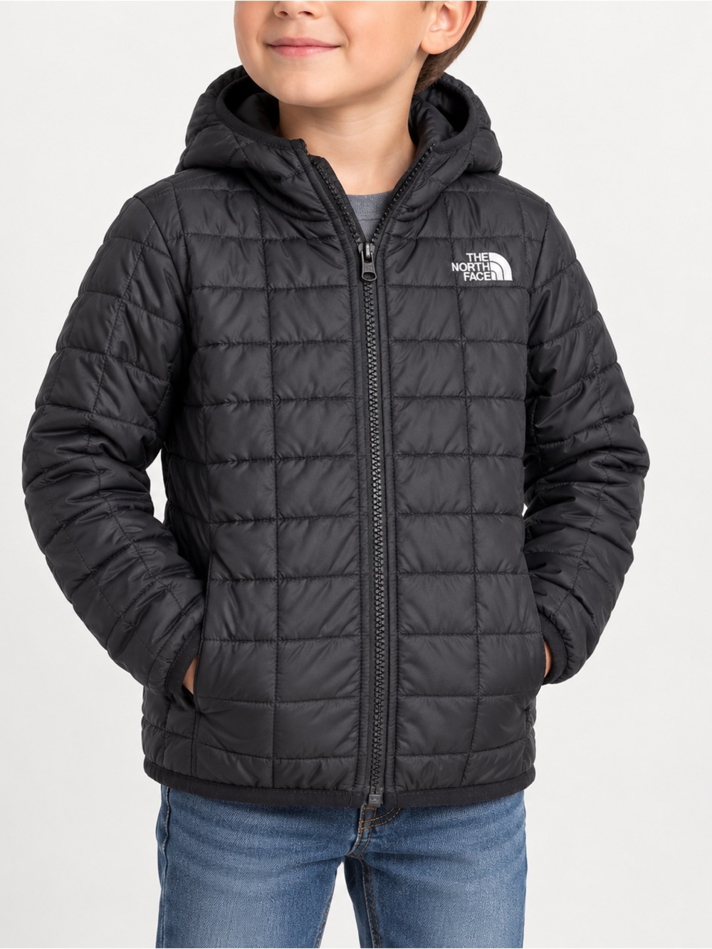 The North Face ThermoBall Kids’ Lightweight Hooded Jacket – Black, 5T